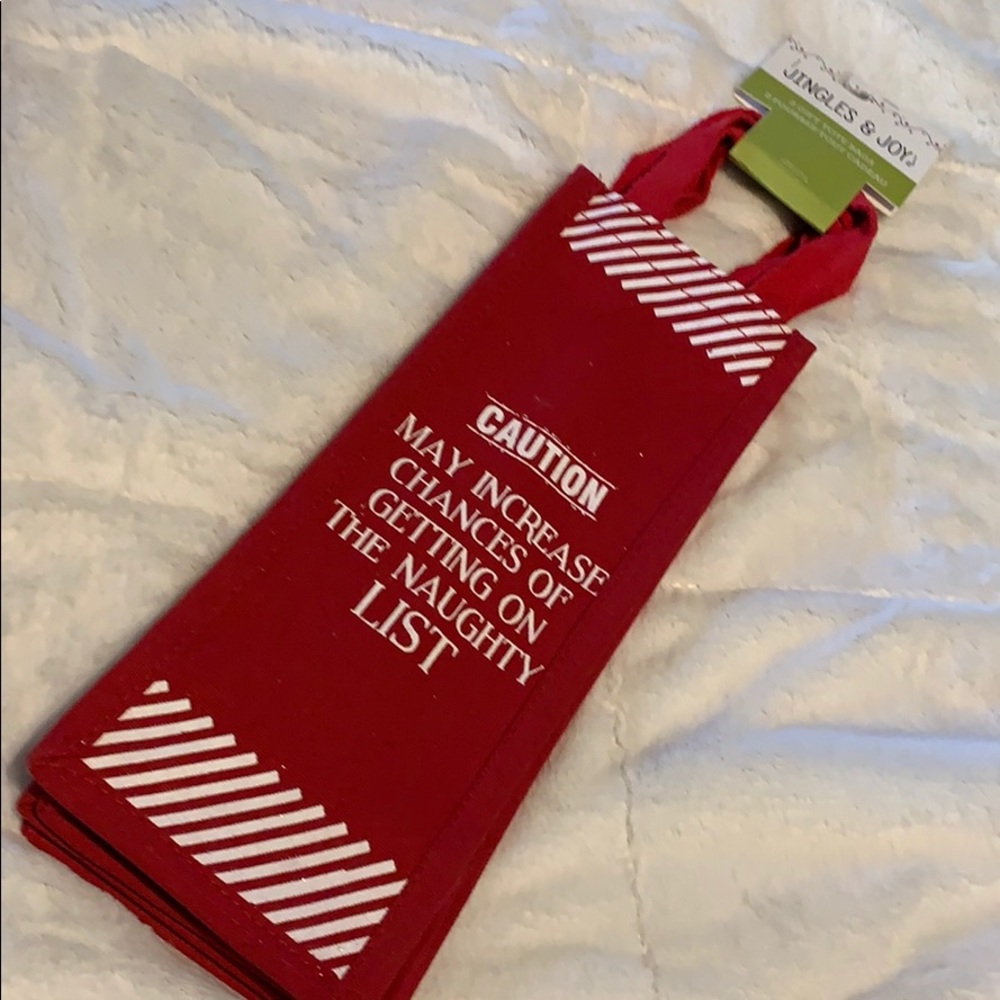 Jingles and Joy Set of 2 Wine Gift Bags